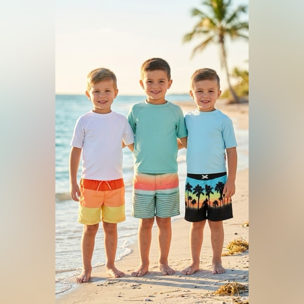 Wonder Nation  kid’s Swim Shorts Bundle 3 Pieces